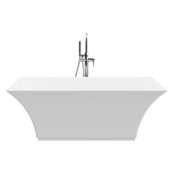 A&E Bath & Shower Abzu Freestanding Bathtub - 67-in - Glossy White