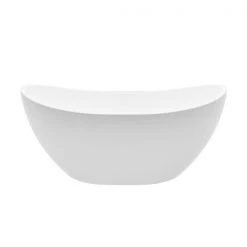 A&E Bath & Shower Freestanding Clawfoot Bathtub - 69-in - Glossy White