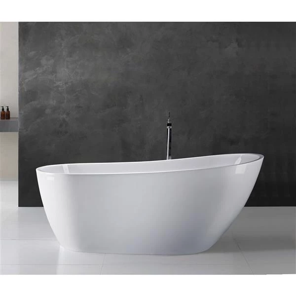 A&E Bath & Shower Riviera Freestanding Bathtub - 67-in - White 6 A&E Bath & Shower Riviera Freestanding Bathtub - 67-in - White - Image 4