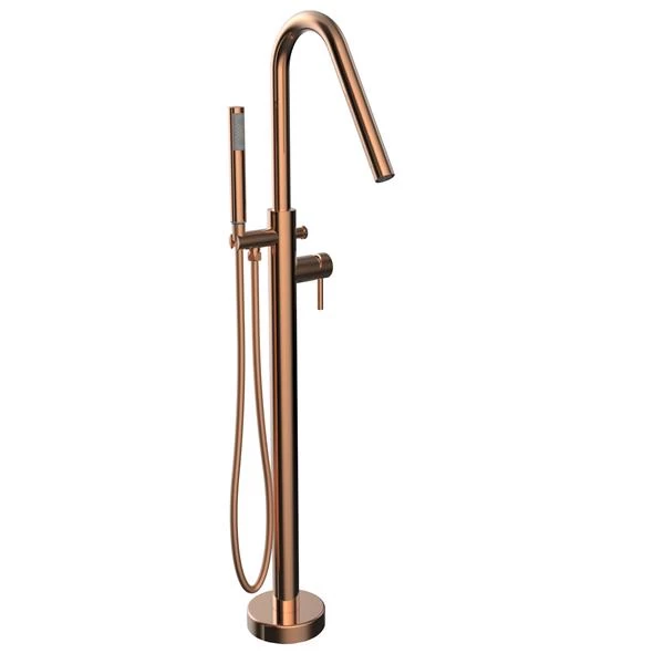 A&E Bath & Shower Vienna Freestanding Faucet - Angle Spout - Rose Gold 3 A&E Bath & Shower Vienna Freestanding Faucet - Angle Spout - Rose Gold