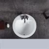 A&E Bath & Shower Ingrid Drop-in Ceramic Basin Sink, Glossy White 7 A&E Bath & Shower Ingrid Drop-in Ceramic Basin Sink, Glossy White -Cheap A&E Bath Store 330700086 AlternateImage1 l
