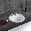 A&E Bath & Shower Ingrid Drop-in Ceramic Basin Sink, Glossy White 8 A&E Bath & Shower Ingrid Drop-in Ceramic Basin Sink, Glossy White -Cheap A&E Bath Store 330700086 AlternateImage3 l
