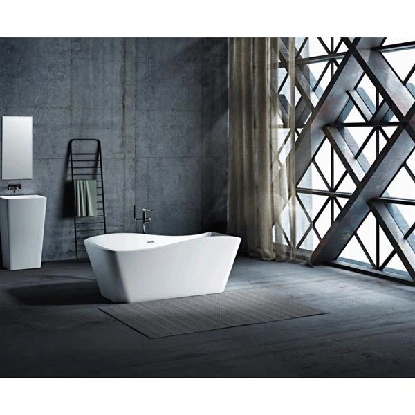 A&E Bath & Shower Omaha Freestanding Bathtub - 67-in - White 4 A&E Bath & Shower Omaha Freestanding Bathtub - 67-in - White - Image 2
