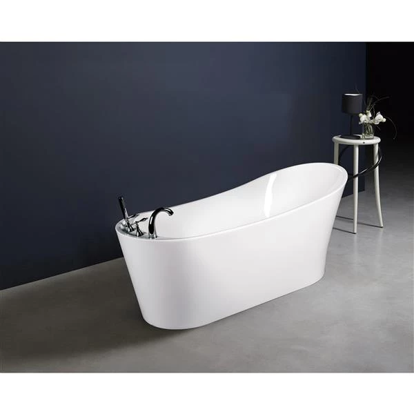 A&E Bath & Shower Paris Freestanding Bathtub - 67-in - White 5 A&E Bath & Shower Paris Freestanding Bathtub - 67-in - White - Image 3