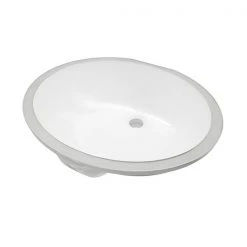 Cheap A&E Bath Store 23 A&E Bath & Shower Sulu Undermount Ceramic Basin Sink, Glossy White