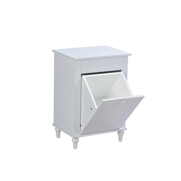A&E Bath & Shower Axil VIII 1-Drawer MDF Freestanding Cabinet Banks - 16-in W x 23-in H x 12-in D - White 4 A&E Bath & Shower Axil VIII 1-Drawer MDF Freestanding Cabinet Banks - 16-in W x 23-in H x 12-in D - White - Image 2