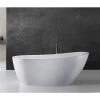 A&E Bath & Shower Marlowe Oval Acrylic Center Drain Bathtub - 30.68-in x 67-in - White Marble High-Gloss Acrylic -Cheap A&E Bath Store 330783307 AlternateImage3 l
