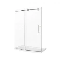 A&E Bath & Shower Tina 2-Piece Alcove Shower Kit - 60-in x 34-in x 81-in - Right Opening - Clear