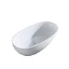 A&E Bath & Shower Layla White Oval Acrylic Center Drain Bathtub - 33.5-in x 66.5-in - White High-Gloss Acrylic -Cheap A&E Bath Store 330783311 MainImage 001 l