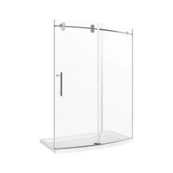 A&E Bath & Shower Tina 2-Piece Alcove Shower Kit - 60-in x 34-in x 81-in - Left Opening - Clear