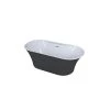 A&E Bath & Shower Cecile Oval Acrylic Center Drain Bathtub - 31-in x 67-in - Black Matte Acrylic -Cheap A&E Bath Store 330783319 MainImage 001 l