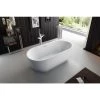 A&E Bath & Shower 31.5-in W x66.9-in L White Matte Acrylic Oval Centre Drain Freestanding Bathtub -Cheap A&E Bath Store 330868007 AlternateImage1 l