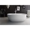 A&E Bath & Shower 31.5-in W x66.9-in L White Matte Acrylic Oval Centre Drain Freestanding Bathtub -Cheap A&E Bath Store 330868007 AlternateImage2 l