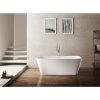 A&E Bath & Shower 31.5-in W x 66.5-in L White Matte Acrylic Rectangular Centre Drain Freestanding Bathtub -Cheap A&E Bath Store 330868008 AlternateImage1 l