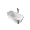A&E Bath & Shower 31.5-in W x 66.5-in L White Matte Acrylic Rectangular Centre Drain Freestanding Bathtub -Cheap A&E Bath Store 330868008 MainImage 001 l
