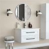 A&E Bath & Shower Modern 28-in Silver Round Bathroom Mirror 8 A&E Bath & Shower Modern 28-in Silver Round Bathroom Mirror -Cheap A&E Bath Store 330868014 AlternateImage2 l