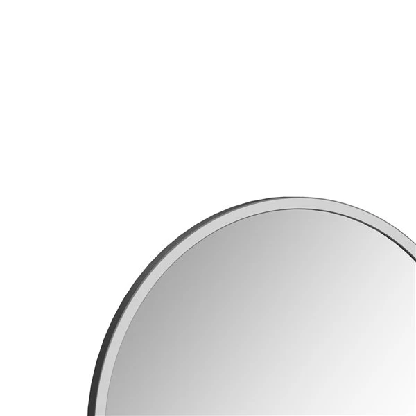 A&E Bath & Shower Modern 28-in Silver Round Bathroom Mirror 6 A&E Bath & Shower Modern 28-in Silver Round Bathroom Mirror - Image 4