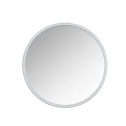 A&E Bath & Shower Modern 28-in Silver Round Bathroom Mirror