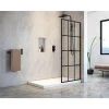 A&E Bath & Shower Taylor Matte Black 60-in x 32-in x 75-in Walk-in Shower with Base - 2-Piece -Cheap A&E Bath Store 330881877 AlternateImage2 l