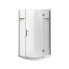 A&E Bath & Shower Risco White 75-in x 38-in x 38-in Neo-Round Corner Shower Kit - 3-Piece -Cheap A&E Bath Store 330881880 AlternateImage4 l
