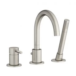 Cheap A&E Bath Store 10 A&E Bath & Shower Oxford Brushed Nickel 1-Handle Deck Mount Roman Bathtub Faucet - Hand Shower Included