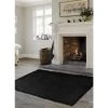 A&E Bath & Shower 3-ft x 4-ft Black Faux Sheepskin Plush Rectangular Indoor Solid Rug -Cheap A&E Bath Store 330950827 AlternateImage1 l