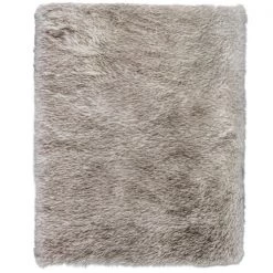 A&E Bath & Shower 4-ft x 6-ft Brown Tip Faux Sheepskin Plush Rectangular Indoor Solid Rug