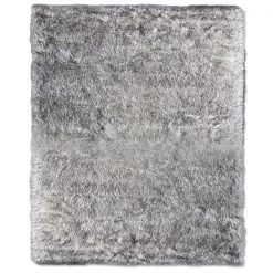 A&E Bath & Shower 4-ft x 6-ft Grey Tip Faux Sheepskin Plush Rectangular Indoor Solid Rug