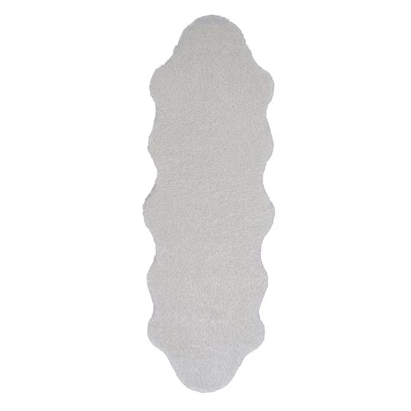 A&E Bath & Shower 2-ft x 6-ft Ivory Faux Fur Plush Irregular Indoor Solid Rug 3 A&E Bath & Shower 2-ft x 6-ft Ivory Faux Fur Plush Irregular Indoor Solid Rug