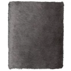 A&E Bath & Shower 4-ft x 6-ft Grey Faux Sheepskin Plush Rectangular Indoor Solid Rug