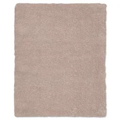 A&E Bath & Shower 4-ft x 6-ft Taupe Faux Fur Plush Rectangular Indoor Solid Rug