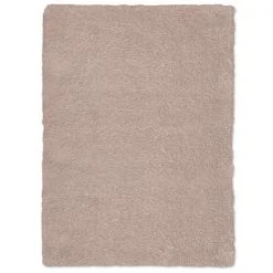 A&E Bath & Shower 2-ft x 3-ft Taupe Faux Fur Plush Rectangular Indoor Solid Rug