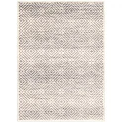 A&E Bath & Shower Rio 3-ft x 5-ft Cream Rectangular Indoor Geometric Rug