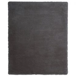 A&E Bath & Shower 3-ft x 4-ft Grey Faux Fur Plush Rectangular Indoor Solid Rug