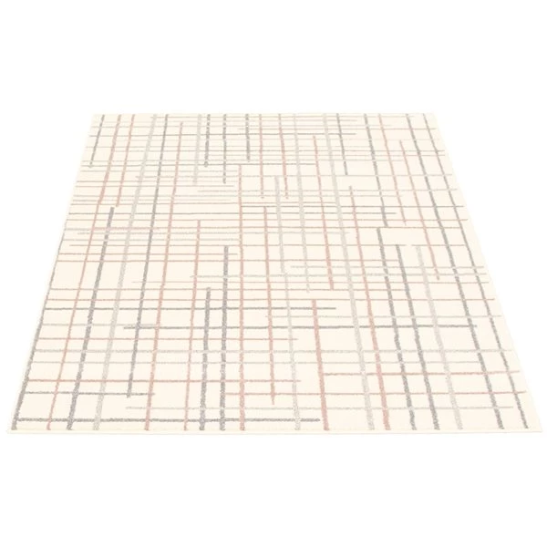 A&E Bath & Shower Onslow 3-ft x 5-ft Cream/Silver Rectangular Indoor Geometric Rug 5 A&E Bath & Shower Onslow 3-ft x 5-ft Cream/Silver Rectangular Indoor Geometric Rug - Image 3