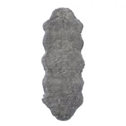 A&E Bath & Shower 2-ft x 3-ft Brown Tip Faux Sheepskin Plush Irregular Indoor Solid Rug