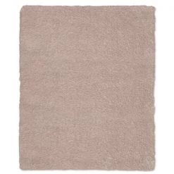 A&E Bath & Shower 3-ft x 4-ft Taupe Faux Fur Plush Rectangular Indoor Solid Rug