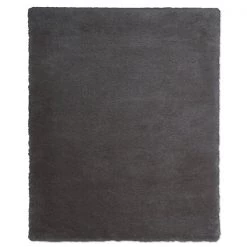 A&E Bath & Shower 4-ft x 6-ft Grey Faux Fur Plush Rectangular Indoor Solid Rug
