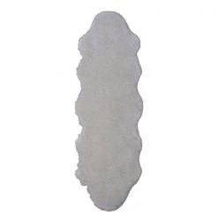 A&E Bath & Shower 2-ft x 6-ft Ivory Faux Sheepskin Plush Irregular Indoor Solid Rug