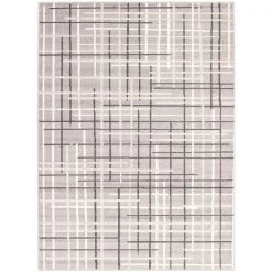 A&E Bath & Shower Onslow 3-ft x 5-ft Silver Rectangular Indoor Geometric Rug