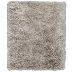 A&E Bath & Shower 3-ft x 4-ft Brown Tip Faux Sheepskin Plush Rectangular Indoor Solid Rug