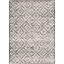 A&E Bath & Shower Rio 3-ft x 5-ft Charcoal Grey Rectangular Indoor Geometric Rug
