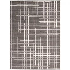 A&E Bath & Shower Onslow 3-ft x 5-ft Charcoal Grey Rectangular Indoor Geometric Rug