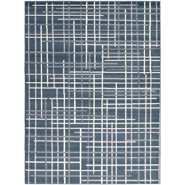 A&E Bath & Shower Onslow 7-ft x 10-ft Petrol Grey Rectangular Indoor Geometric Rug 3 A&E Bath & Shower Onslow 7-ft x 10-ft Petrol Grey Rectangular Indoor Geometric Rug